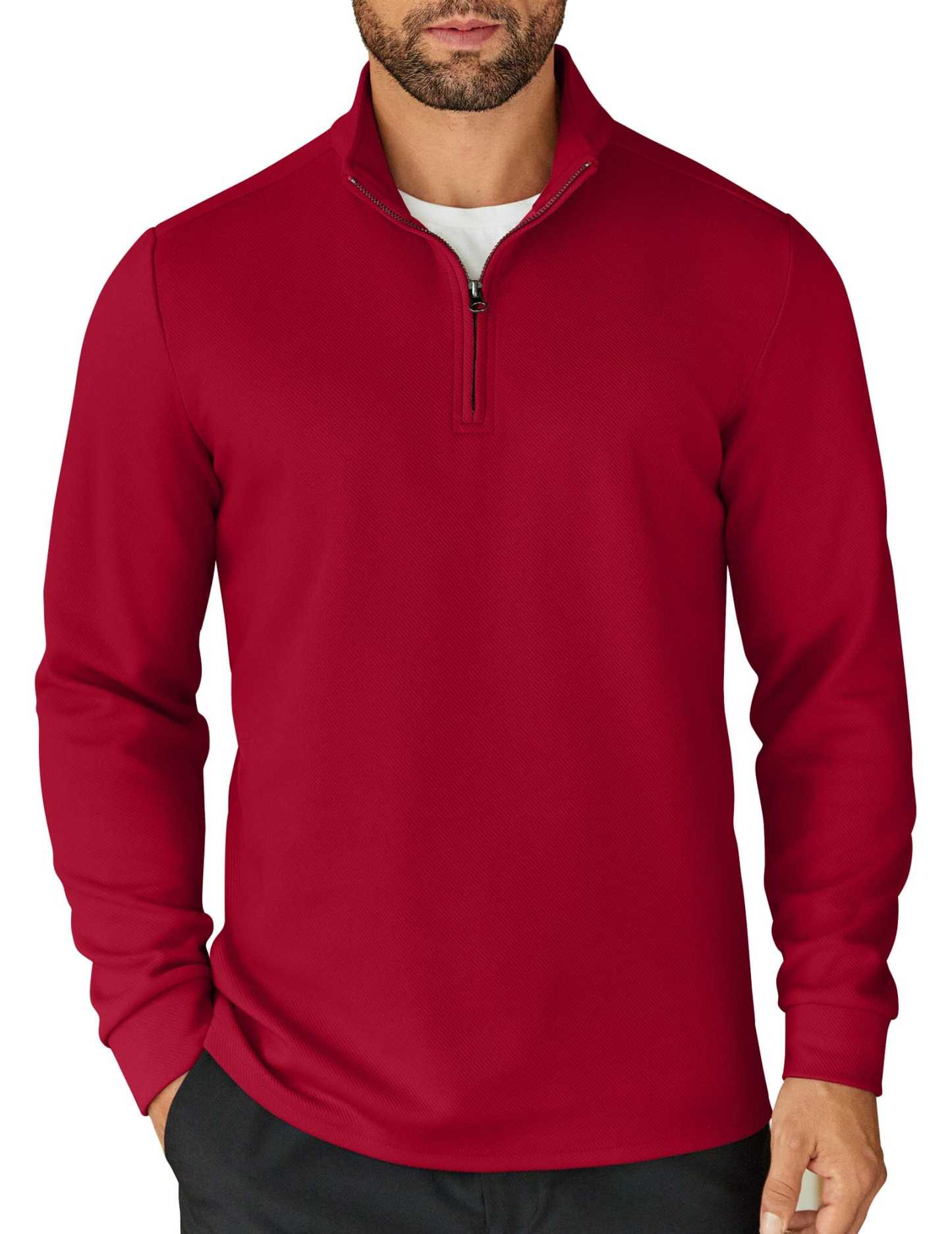 Casual Quarter Zip Sweatshirt 