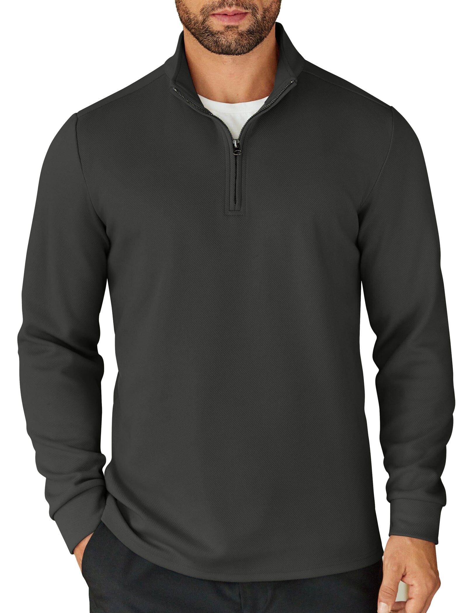Casual Quarter Zip Sweatshirt 