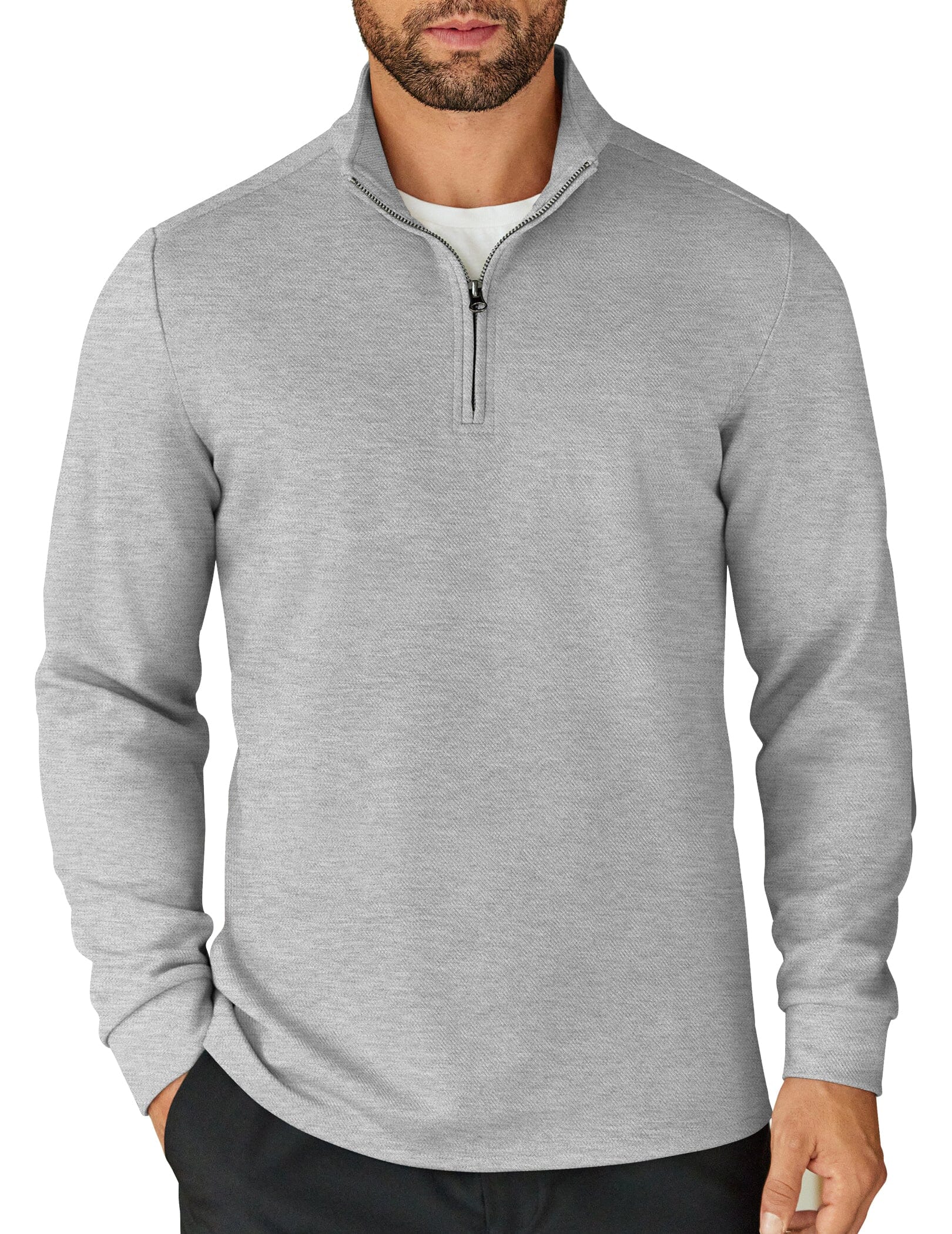 Casual Quarter Zip Sweatshirt 