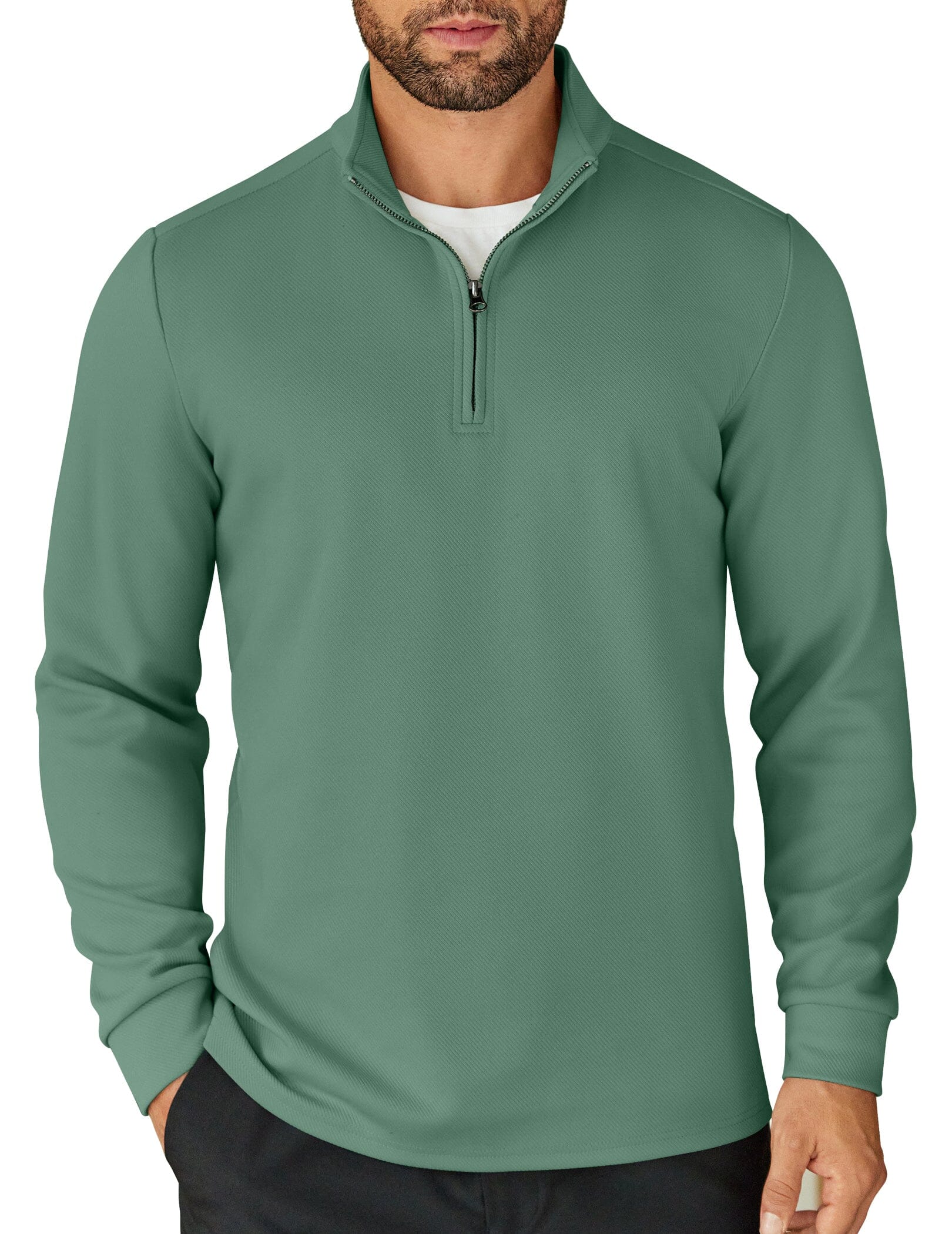 Casual Quarter Zip Sweatshirt 