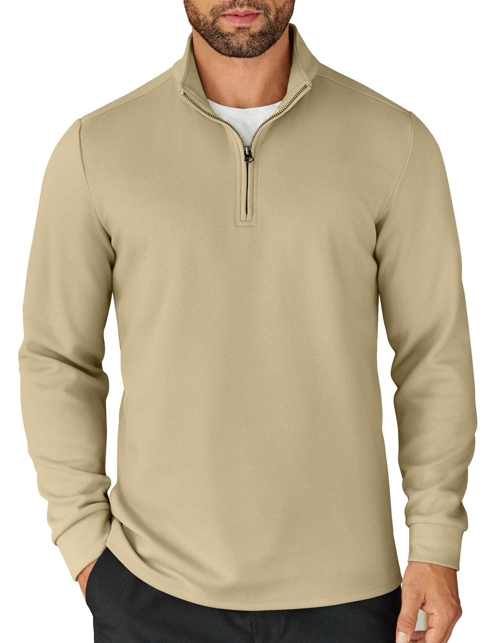 Casual Quarter Zip Sweatshirt 
