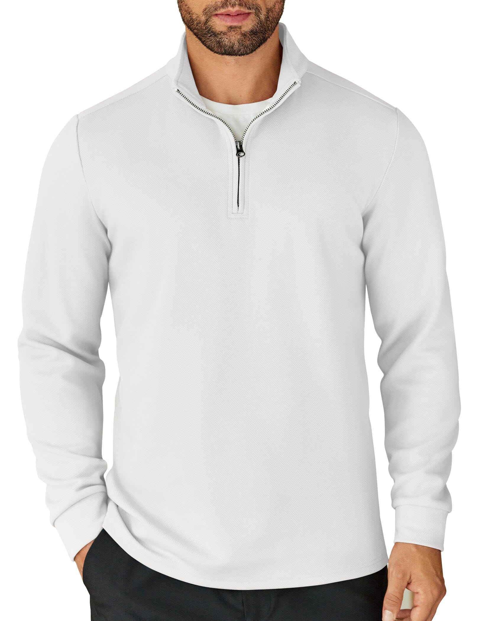 Casual Quarter Zip Sweatshirt 