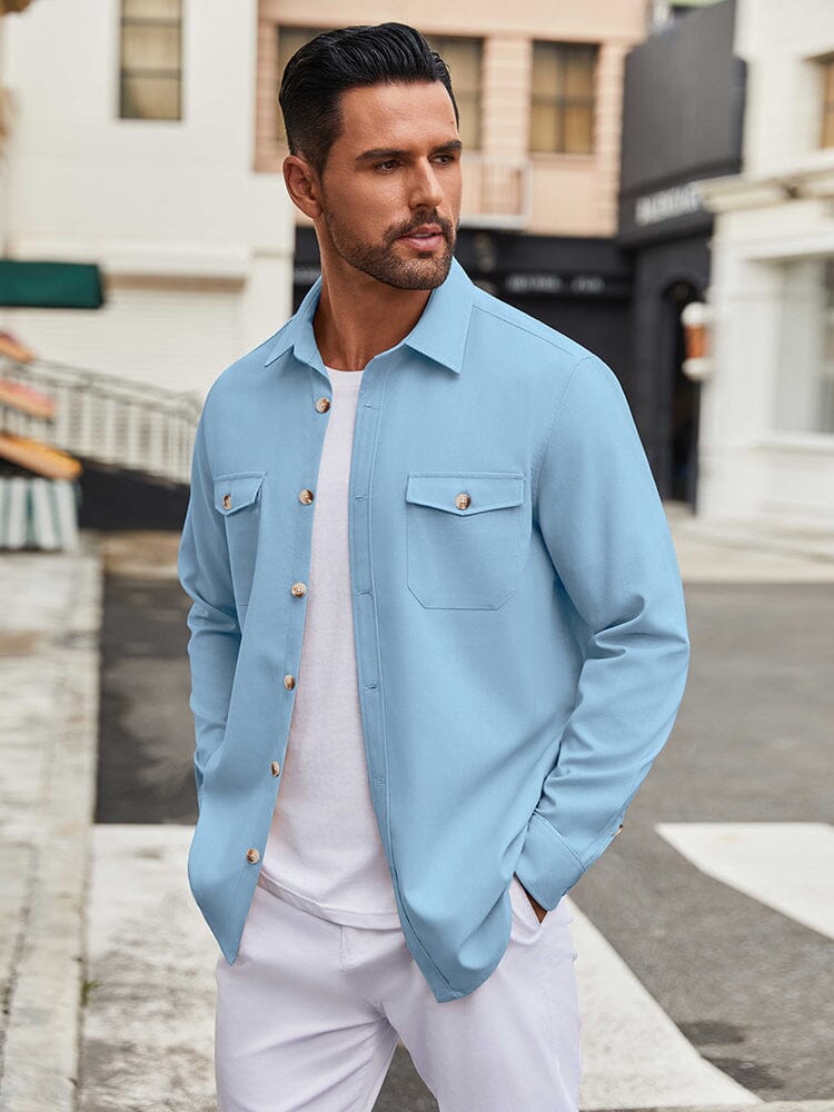 Casual Lightweight Shirt Jacket 