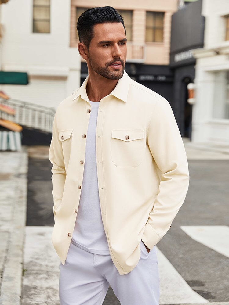 Casual Lightweight Shirt Jacket 