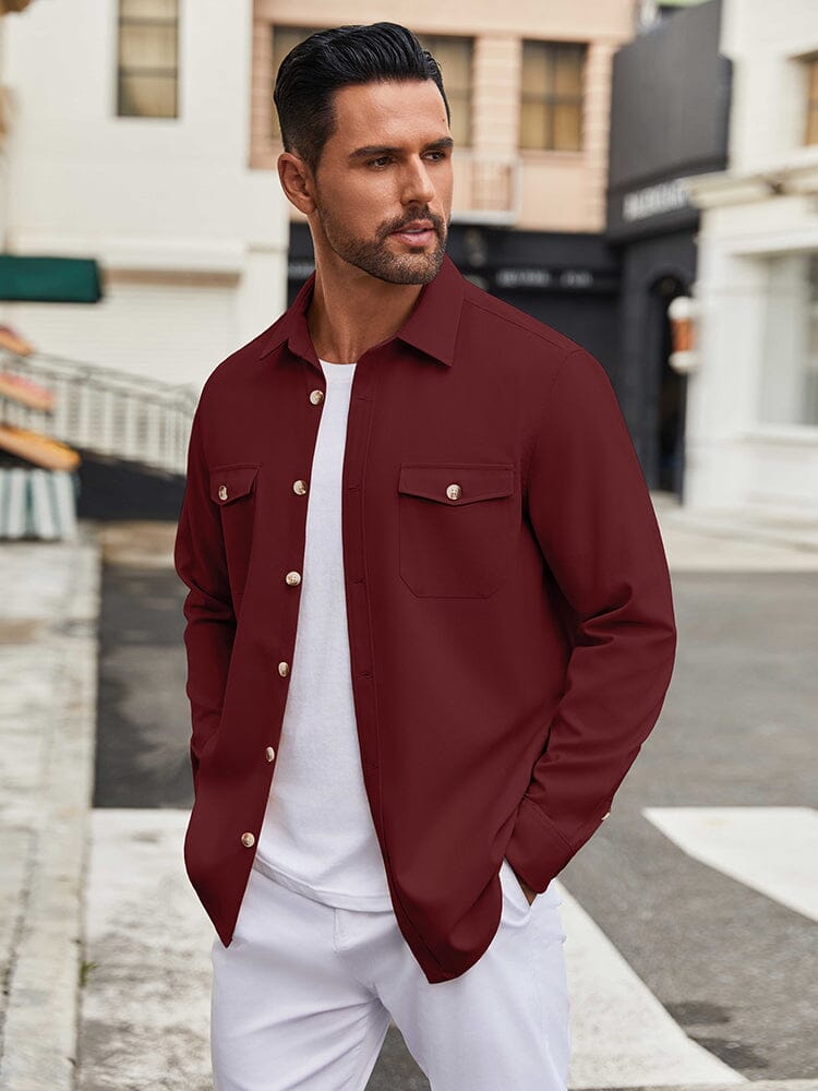 Casual Lightweight Shirt Jacket 