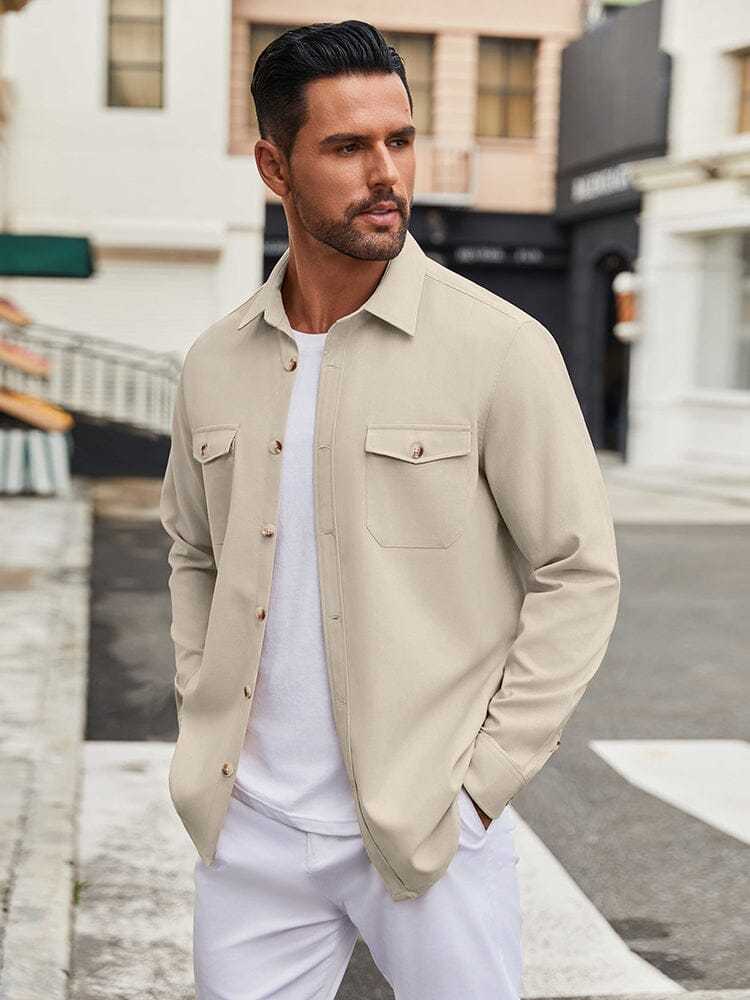 Casual Lightweight Shirt Jacket 