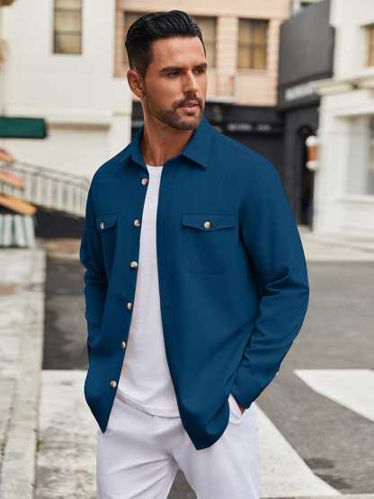 Casual Lightweight Shirt Jacket 