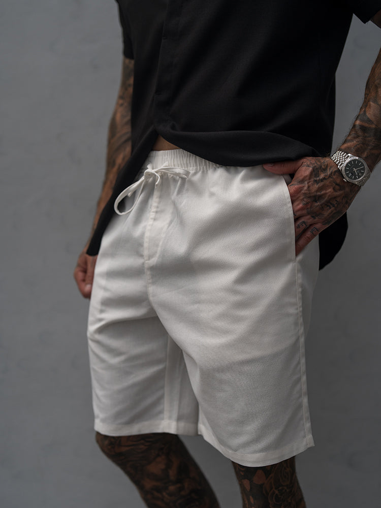 Casual Summer Linen Blend Shorts 