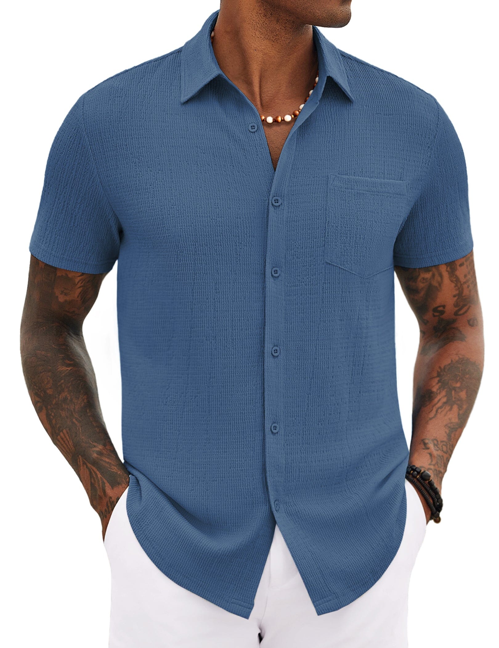 Casual Summer Textured Shirt