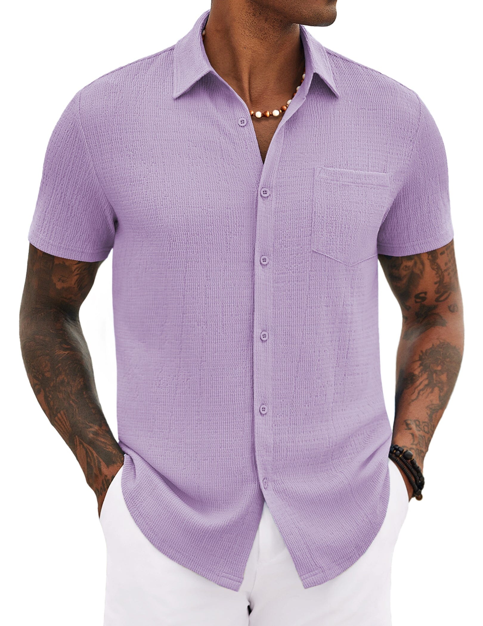 Casual Summer Textured Shirt