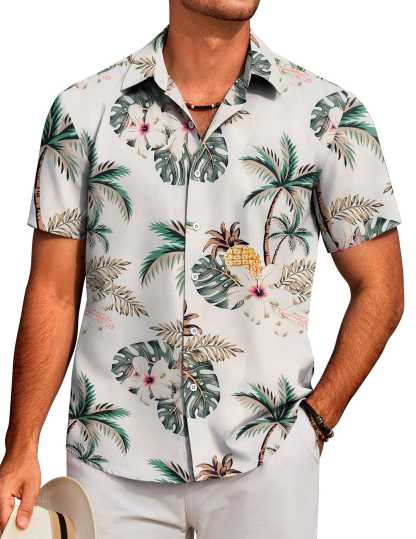 Tropical Floral Beach Shirt 