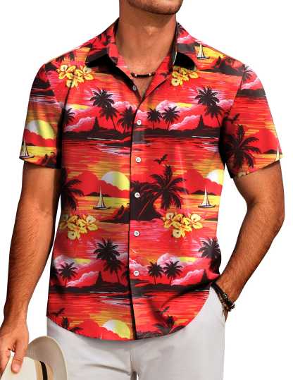 Tropical Floral Beach Shirt 