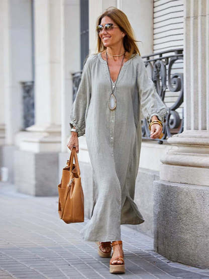 Maren - Cotton linen blend dress