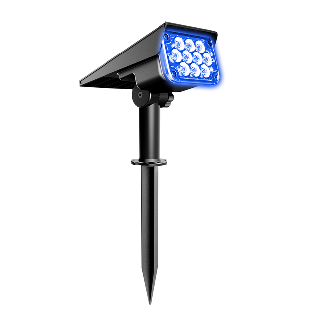 Solar Garden Spotlight - Adjustable Waterproof Outdoor LED Light with Dual Temperature Modes, Energy Saving Landscape Lighting for Yard and Pathway