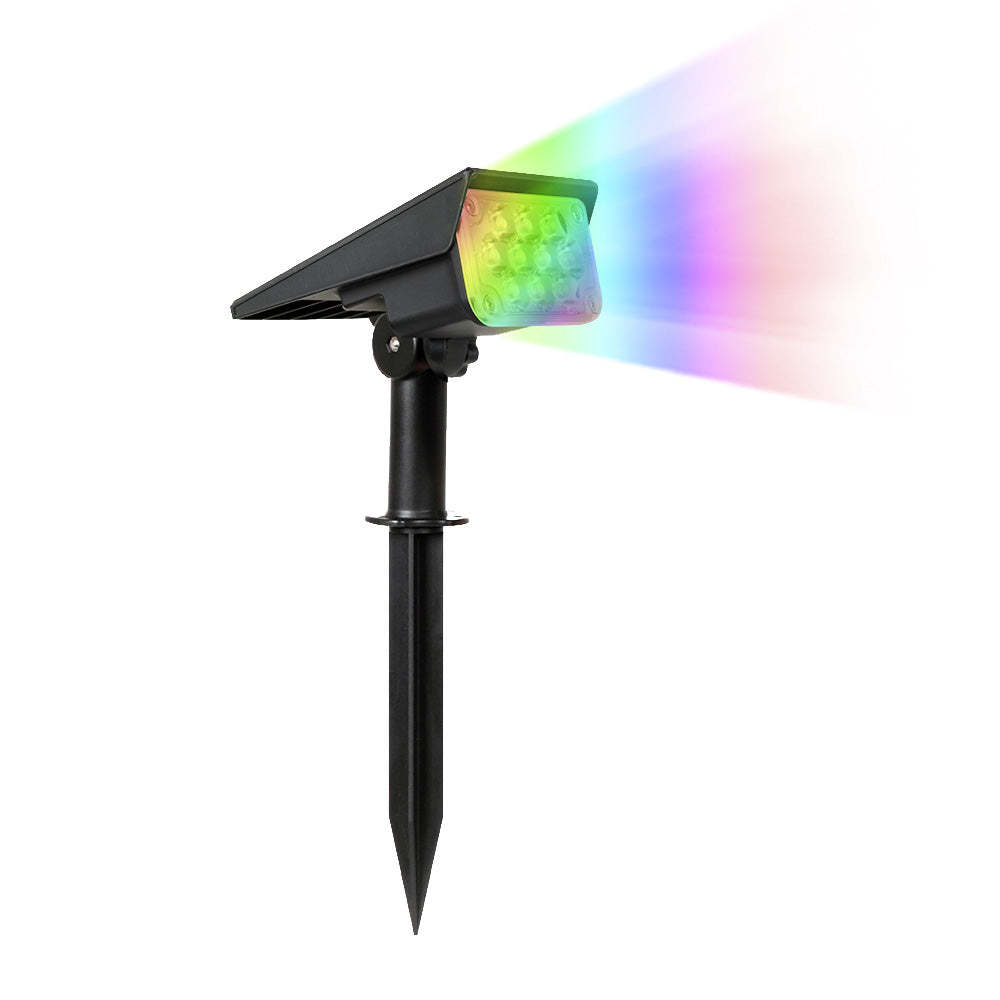 Solar Garden Spotlight - Adjustable Waterproof Outdoor LED Light with Dual Temperature Modes, Energy Saving Landscape Lighting for Yard and Pathway