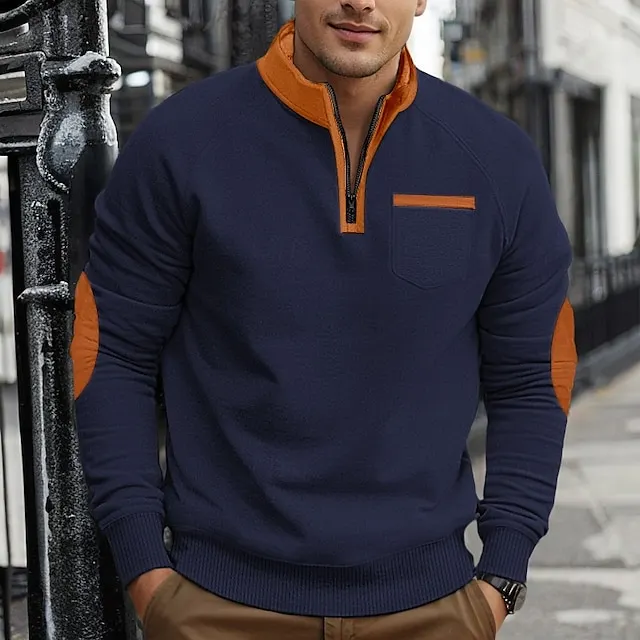 Men's Zip Sweatshirt Tactical Outdoor Casual Streetwear 