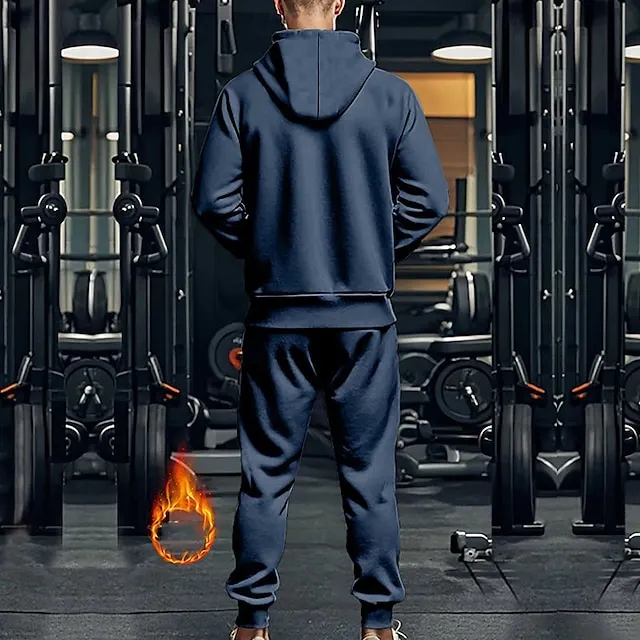 Men's Hoodie Tracksuit Full Zip Hoodie Sweatsuit  2 Piece Sports 