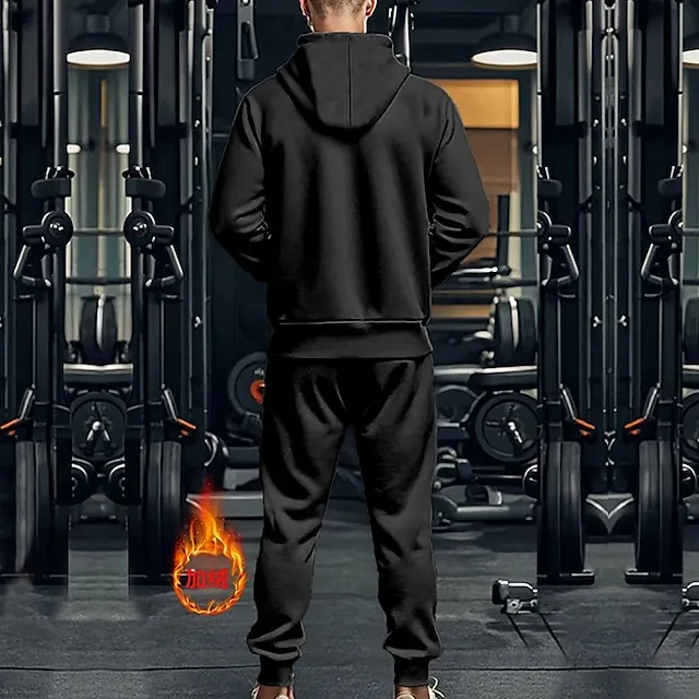 Men's Hoodie Tracksuit Full Zip Hoodie Sweatsuit  2 Piece Sports 
