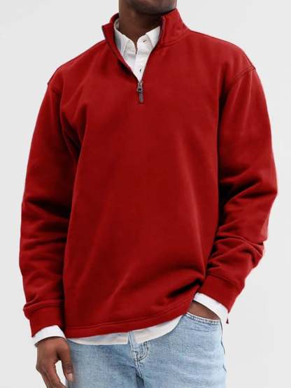 Men's Fashion Casual Zipper Padded Polo Shirt (Buy 2 Free Shipping)
