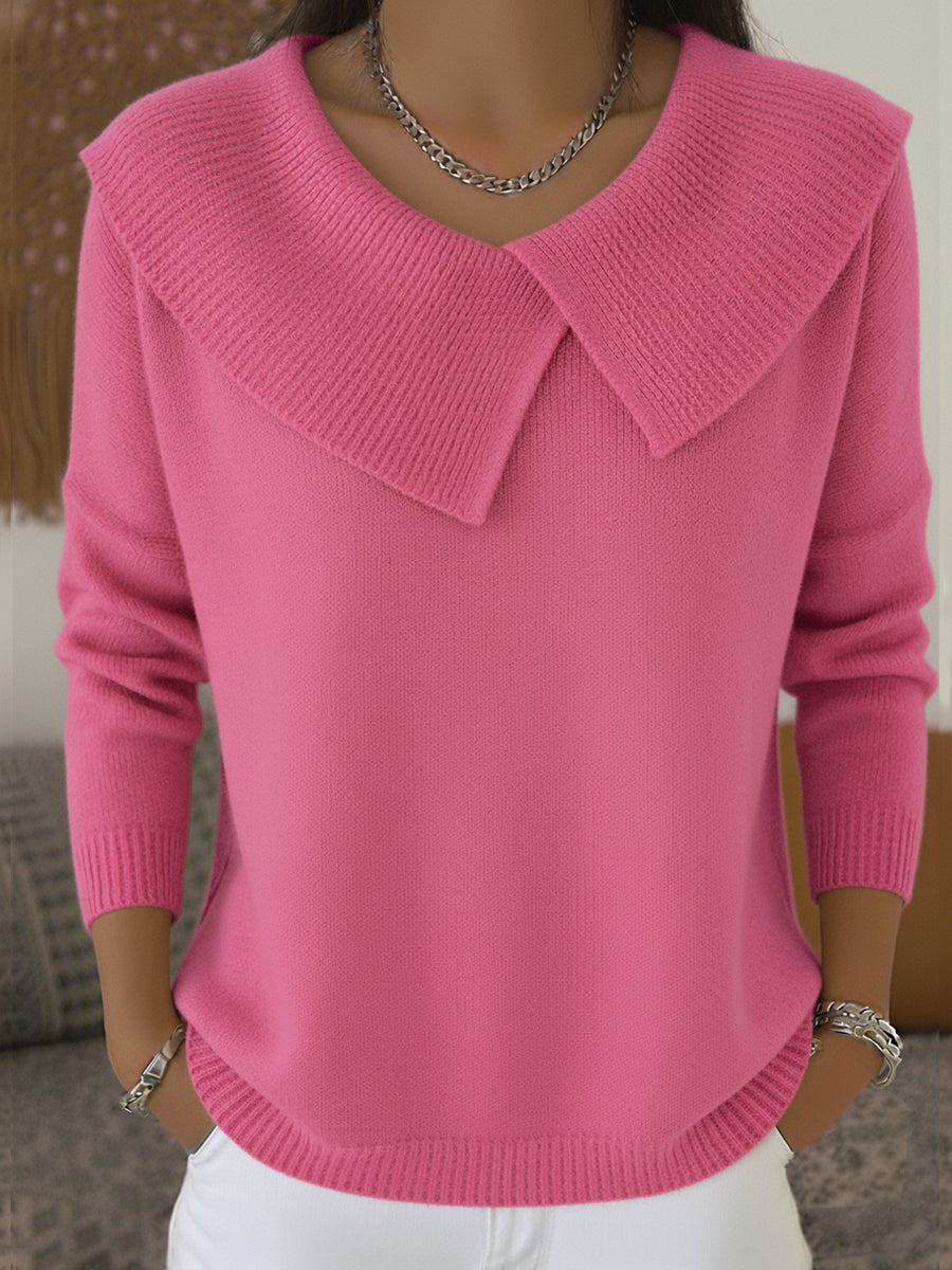 Soft Collar Knit Sweater