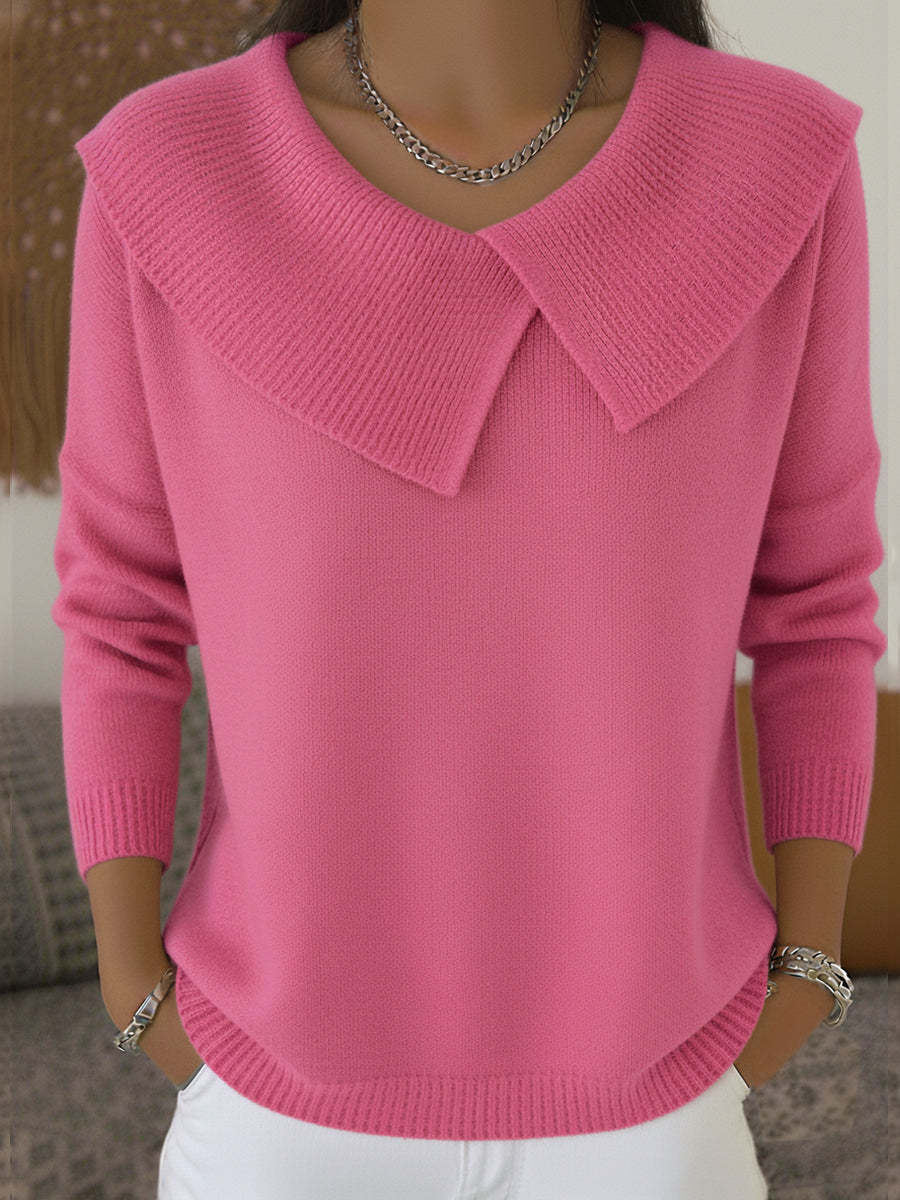 Soft Collar Knit Sweater