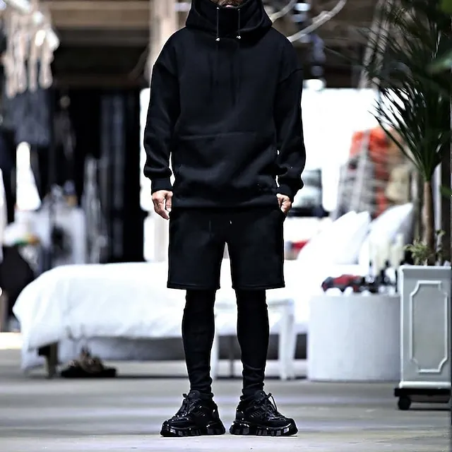 Men's Hoodie Tracksuit Sweatsuit  2 Piece Front Pocket Sports 