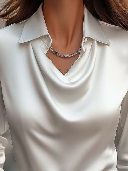Women Can’t Get Enough of This Cozy Satin Blouse