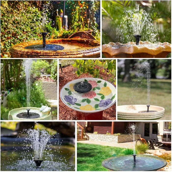 🔥Hot Sales 70% OFF🔥Solar Fountain, Solar Powered Bird Bath Fountain Pump , Outdoor Watering Submersible Pump for Pond, Pool, Garden, Fish Tank  -$AC