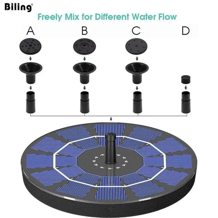 🔥Hot Sales 70% OFF🔥Solar Fountain, Solar Powered Bird Bath Fountain Pump , Outdoor Watering Submersible Pump for Pond, Pool, Garden, Fish Tank  -$AC