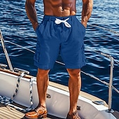 Men's Cargo Shorts Shorts Linen Shorts Summer Shorts Beach Shorts Draw