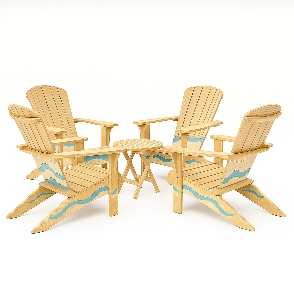 Ensemble de sièges d’extérieur,Ensemble fauteuils adirondack - Meuwied