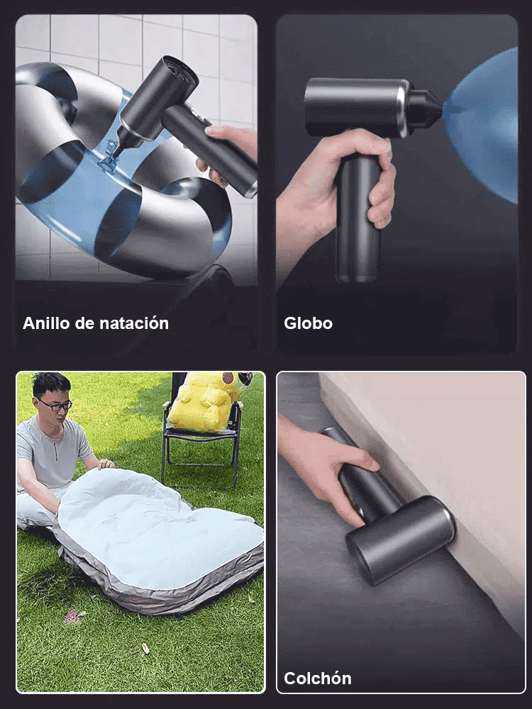 Aspiradora multifunción 4 en 1 (succión/soplado/inflado/aspirado)