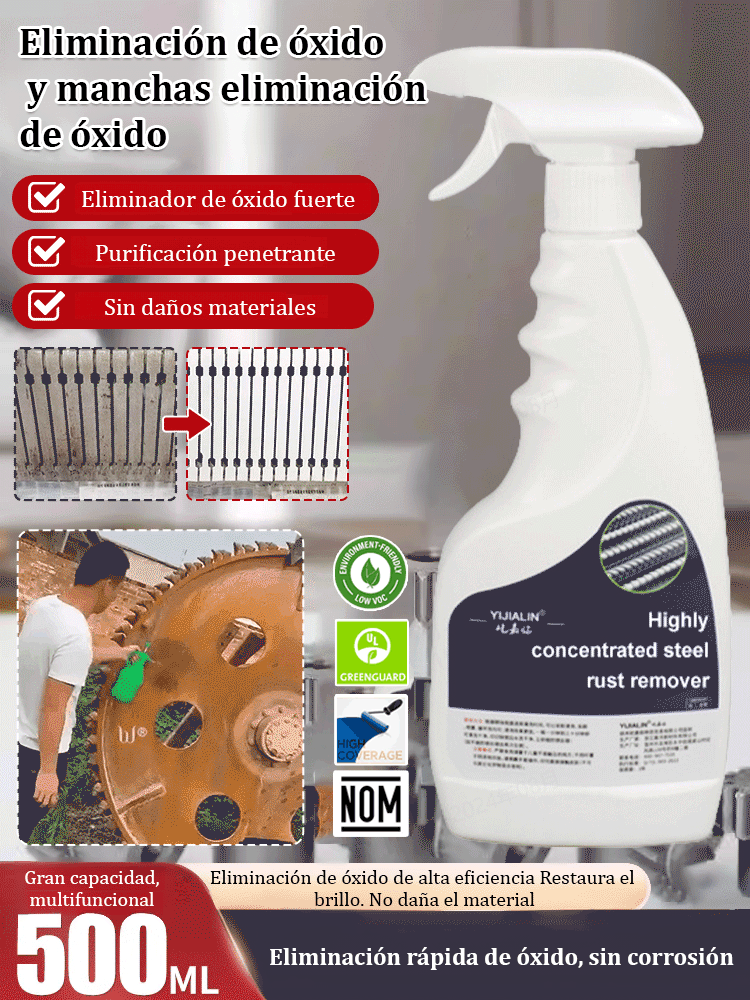 【Fierro nuevecito en 3 segundos】Potente removedor de óxido para acero