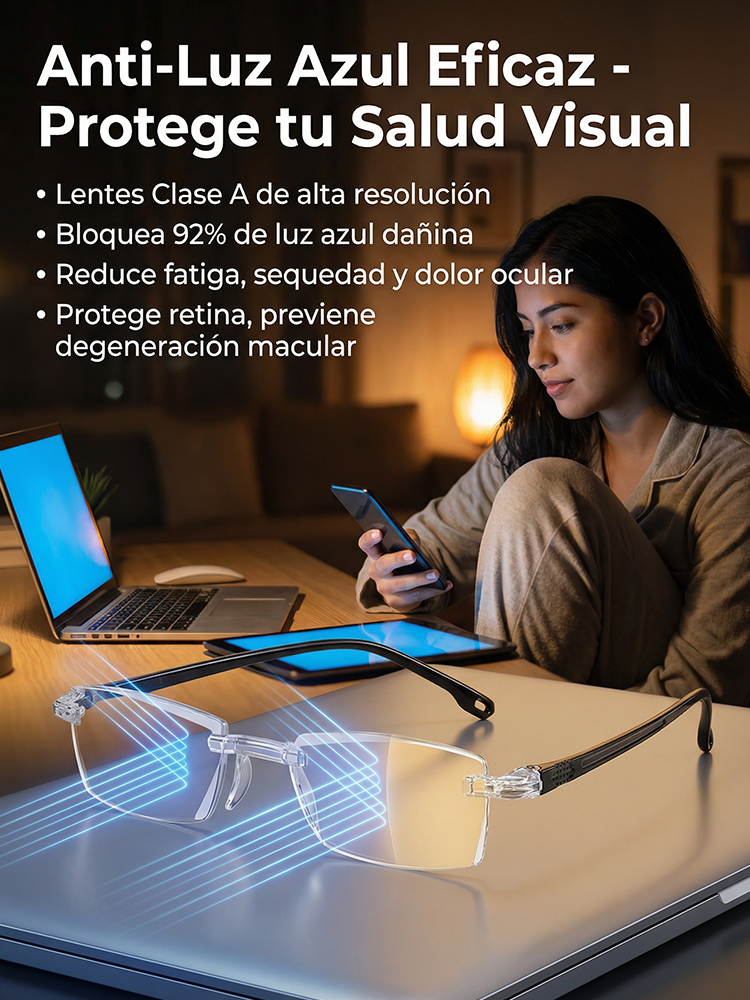 👓0 a+10,0 grados | ✅Válido para miopía y hipermetropía |🛡️ Bloquea el 99% del luz azul | 🎁 ¡Llévate 2, paga solo 1!