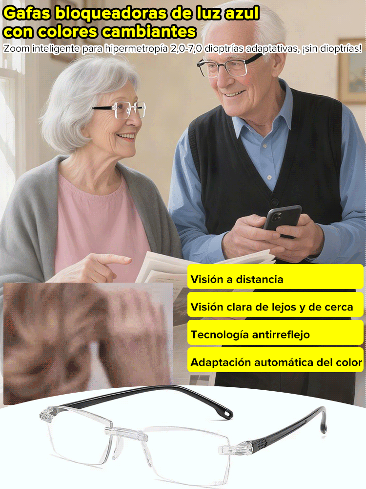 👓Gafas de lectura con autoenfoque-funcionan de +1.00 a +7.00 dioptrías🔍