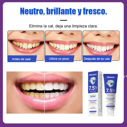 ✨🦷Dentífrico blanqueador y reparador con hidroxiapatita, para una sonrisa radiante.