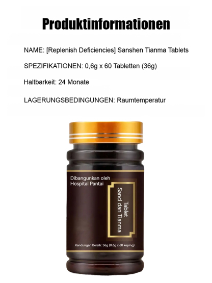 San Shen Tianma Tabletten zur Wiederherstellung des Energiegleichgewich🌐Dominanz pur: Hol dir die eiserne Standhaftigkeit deiner 20er zurück.
