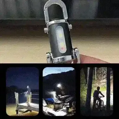 【3-in-1 Multifunktionsgerät】SOS Notfalllampe, Taschenlampe & Powerbank