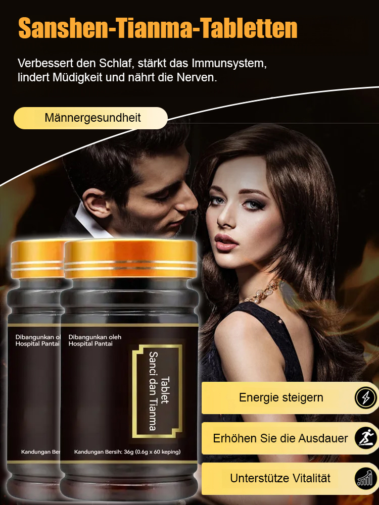 San Shen Tianma Tabletten zur Wiederherstellung des Energiegleichgewich🌐Dominanz pur: Hol dir die eiserne Standhaftigkeit deiner 20er zurück.