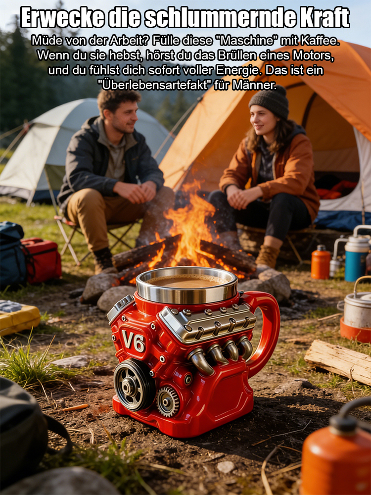 V8-Motor-Tasse Dekorative Tasse✨️1:16 scale, meticulously replicating real engine details—from cylinders to valve textures.🌟