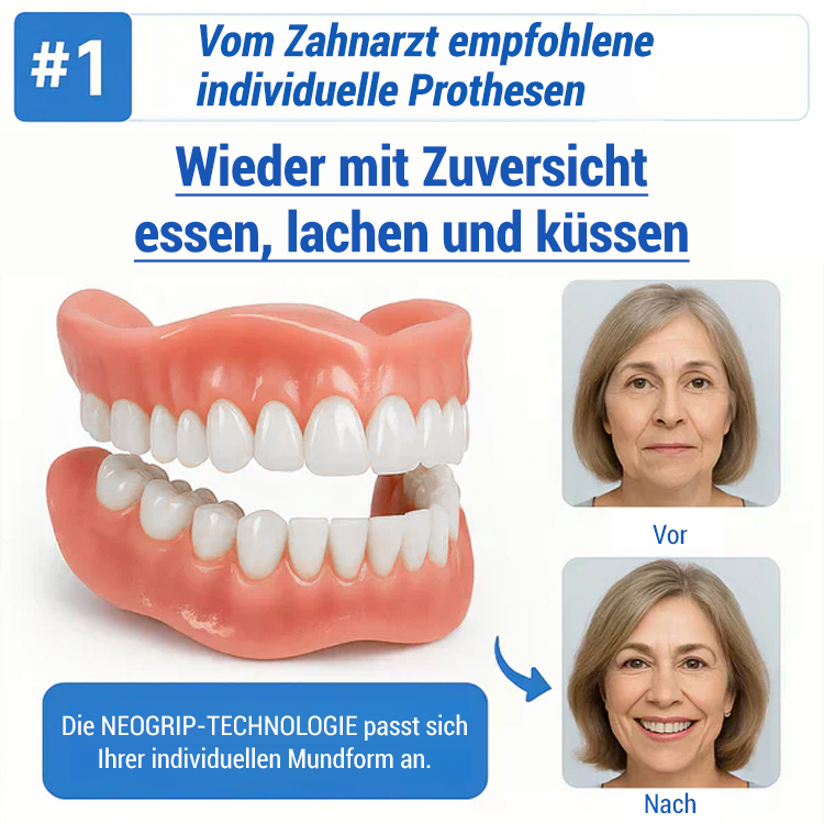 Ganzmundig maßgeschneidete Zahnprothese für ein perfektes Lächeln!