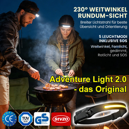 【Unverzichtbar für zu Hause】Berührungsloses, sensorgesteuertes, multifunktionales Outdoor-Stirnlampe✨️Diese professionelle Stirnlampe eignet sich besser für Outdoor-Abenteuer, Autoreparaturen und Arbeiten bei Nacht.