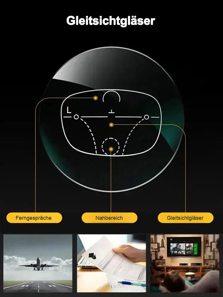 Ohne Augenuntersuchung | Augenschonende Lesebrille mit 0-1000 Grad automatischer Fokussierung