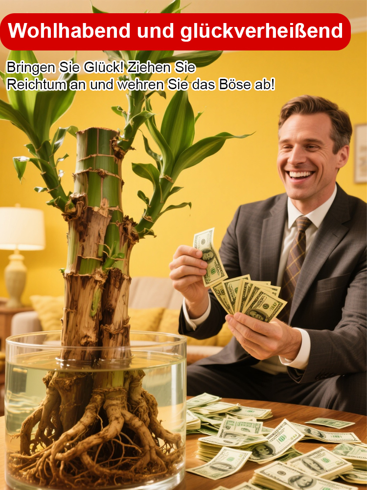 Wassergezogene brasilianische Glückspflanze, blüht das ganze Jahr über