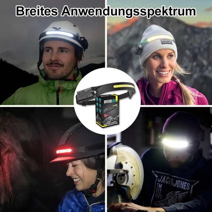 【Unverzichtbar für zu Hause】Berührungsloses, sensorgesteuertes, multifunktionales Outdoor-Stirnlampe✨️Diese professionelle Stirnlampe eignet sich besser für Outdoor-Abenteuer, Autoreparaturen und Arbeiten bei Nacht.