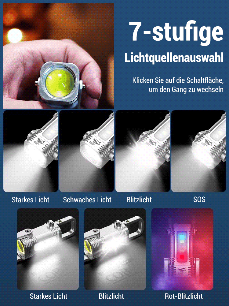 Kompakte tragbare Schlüsselanhänger-Taschenlampe