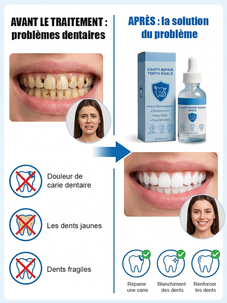 【Recommandé par des dentistes renommés】Gouttes protectrices pour dents à base d'hydroxyapatite