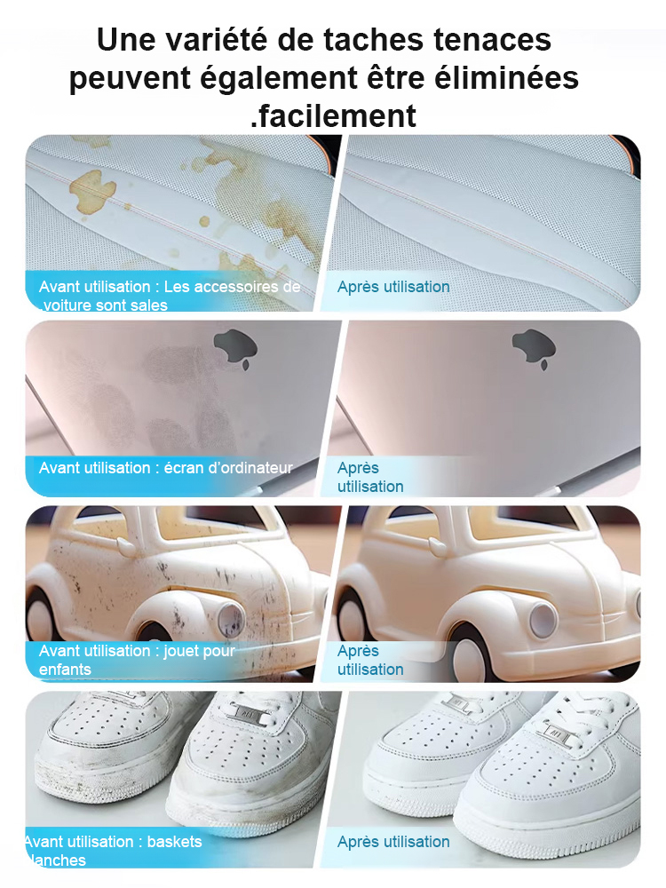 Effaceur de Taches pour Chaussures Blanches, Nettoyage Facile et Rapide