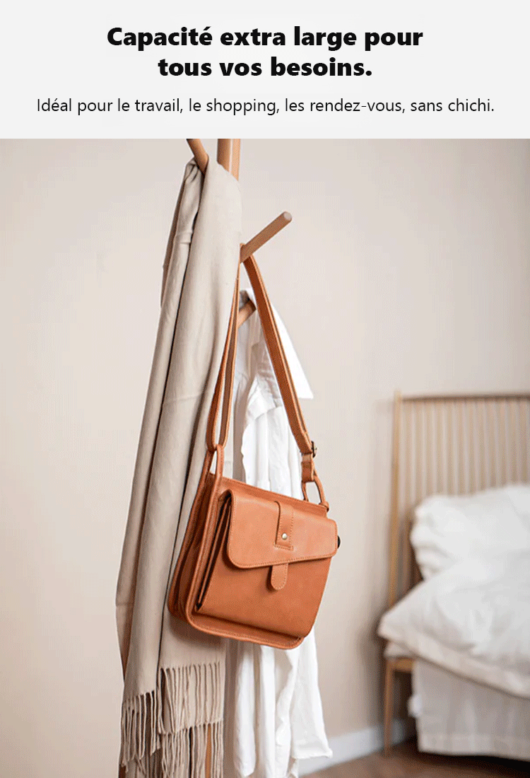 Sac à bandoulière en cuir léger