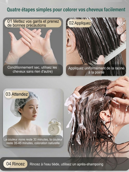 Fini les teintures compliquées : Colorez vos cheveux en un seul lavage ! 🧼✨